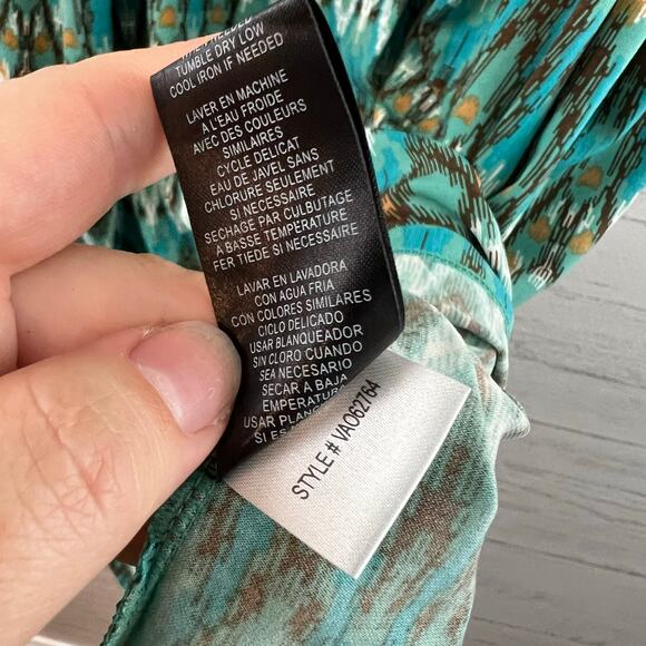 BCBGMaxazria Y2K 90s Vintage Style Printed Midi Dress Size XS - Picture 4 of 8